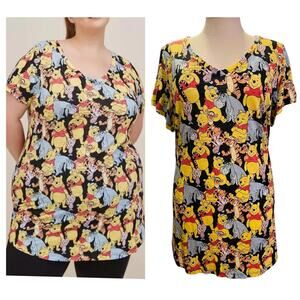 Torrid 3 (3X 22/24) Disney Winnie the Pooh Eeyore Tigger Sleep Tunic Gown Piglet